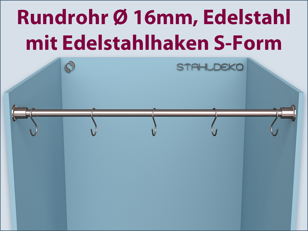 Customizable shower rod for curtain Ø 16mm.