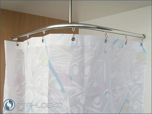 Shower curtain bracket made of stainless steel Ø 20mm, adjust